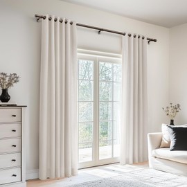 Zeerobee Curtain Rods for Windows 66 to 120, Bronze Curtain Rod, Adjustable 1 Inch Heavy Duty Outdoor/Indoor Modern Drapery Pole, 32"-120"