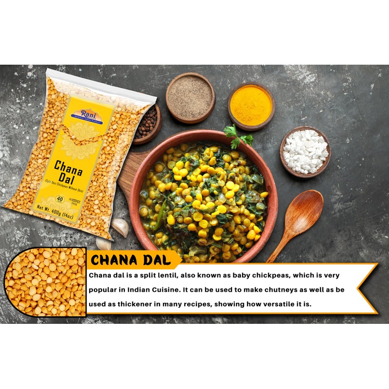 Rani Chana Dal (Split Desi Chickpeas without skin) 14oz (400g)