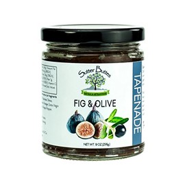 Sutter Buttes Olive Tapenade with Dried Figs (9 oz Jar); Gourmet Artisan-Crafted Pesto Spread w/ Black Kalamata Olives and Premium Californian Figs, All-Natural Vegan Dip