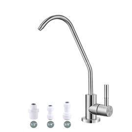 Drinking Water Faucet,Easy to Install Lead-Free Sink RO Faucet,Water Filter Faucets for Kitchen Bar Sink,Brushed Nickel SUS304 Reverse Osmosis Faucets