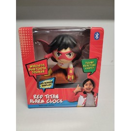 Clock Ryan's World Red Titan Kid's Alarm Clock with Bluetooth Speaker