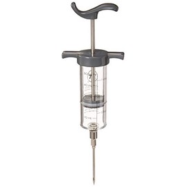 Outset Q120 Marinade Injector with Removable Needle, Stainless Steel and Plastic