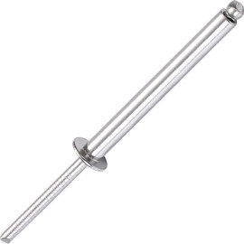 JIANDAXIN 30Pcs Stainless Steel Extra Long Blind Rivets, Long-Shaft Split Rivets, Extended Length, Corrosion-Resistant, Tensile & Shear Strength High (3/16"x1-3/8")