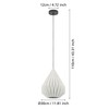 EGLO Minting Pendant Lamp Over Dining Table with Pleated Lampshade,