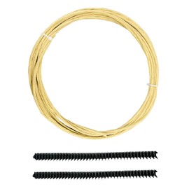 32ft Upholstery Stay Wire for Sofa Furniture Springs, 9 Gauge with 40 Clips (32ft Wire +80 Clips)