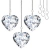 H&D HYALINE & DORA 50mm Clear Crystal Heart Suncatcher Set