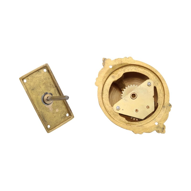 Antique Replica Non Electric Solid Brass Hand Crank Twist Doorbell