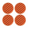 Fasmov 6” Heavy Cutting Pad Waffle Buffing Pads,Orange,Set of 4