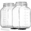 2 Pack 1 Gallon Square Super Wide-Mouth Glass Jars with