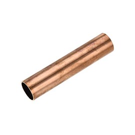 sourcing map Copper Round Tube, 22 mm OD 1 mm, Wall Thickness 10 cm Length, Straight Pipe