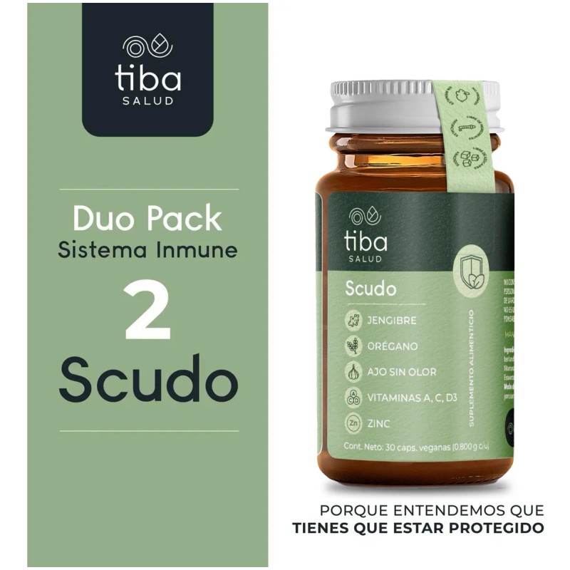 Scudo Refuerzo Sistema Imunológico Tiba Salud 2 Pack 60 Cápsulas