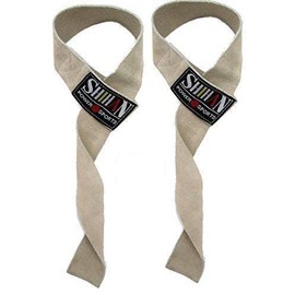 New Improved SHIHAN Top Gym Sure Grip 'SUEDE-LEATHER' Original -Weight Lifting Straps Pro Weight