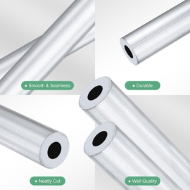 M METERXITY 2-Pack 300mm 6063 Aluminum Round Tube, 10mm ID 19mm OD Seamless Aluminum Tubing for Construction/Machining/DIY Crafting, Metal Straight Pipe [0.39"x0.75"x12"]