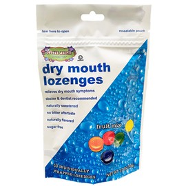 Cotton Mouth Lozenges Dry Mouth Relief Fruit Mix 3.3oz Bag (1 Bag) | Relieves Dry Mouth & Increases Saliva Production, Sugar Free, Gluten Free, Delicious Fruit Flavor, Individually Wrapped, 30 Ct