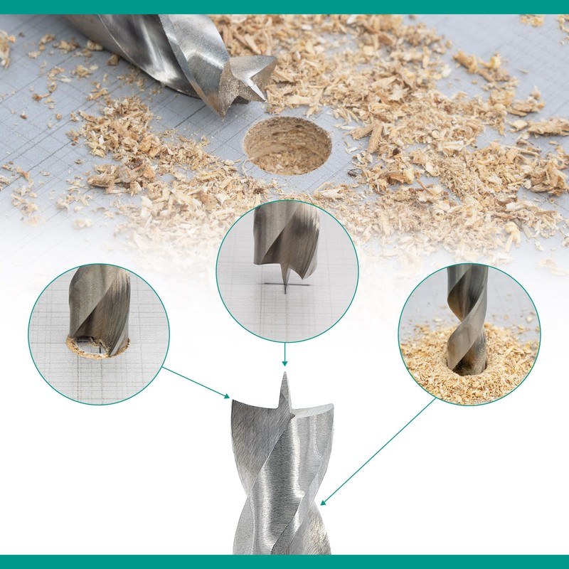 ENT 09256 6-Piece Wood Drill Bit Set HSS-G Diameter 4-12