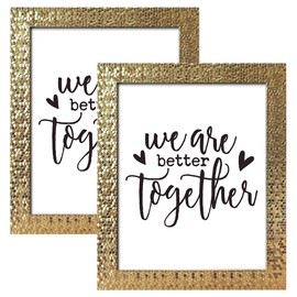 ArtbyHannah 8x10 Inch Picture Frames, Ornate Gold Photo Frames with Real Glass Cover for Tabletop Display or Wall Mount (2 Pack)
