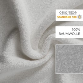 La Vida Premium Hand Towel Set 4-Piece Light Grey, 100% Terry Cotton 480 g/m², Soft and Absorbent, for Bathroom, Oeko-Tex 100 Certified, 4 x Hand Towels 50 x 100 cm