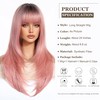 Esmee Synthetikhaar-Perücke für Damen - Langer Glatter Gestufter Pink-Ton mit