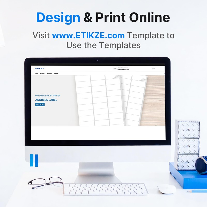 ETIKEZ 3-1/3x4 Shipping Address Labels, Shipping Labels for Laser &