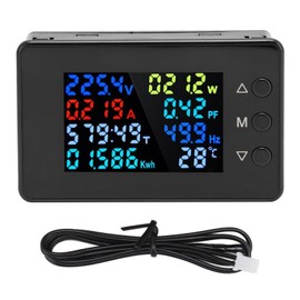 Power Energy Multimeter AC 0‑20A 50‑300V Colorful LCD Display Digital Voltmeter Ammeter