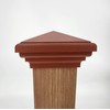 4x4 Cedar Color Pyramid Post Cap Fits Post 3.5" x3.5"