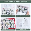 NICENEEDED Tree Forest Stretchable Book Cover, Washable Reusable Jumbo Elastic
