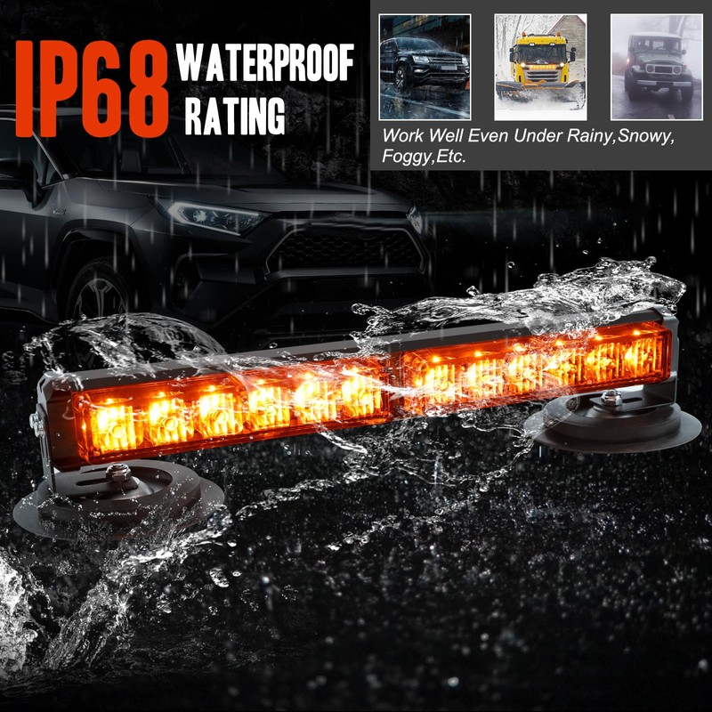 OPPBUY 12.2'' Wireless Roof Top Emergency Strobe Beacon Lights,High Brightness