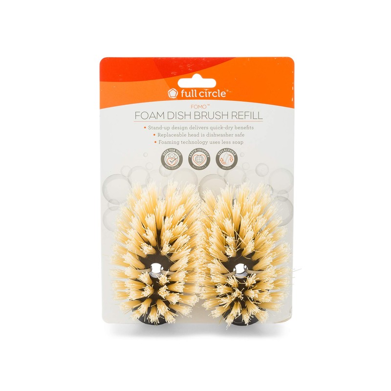 Full Circle Fomo Foam Dispensing Dish Brush Refill, Set of