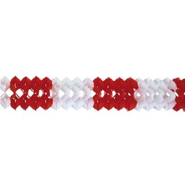 Riethmueller Garland 2947 16 cm x 10 m, flame retardant, Red/White