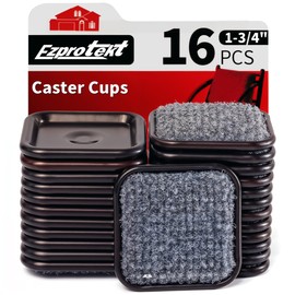 Ezprotekt Φ 45 mm Square Reusable Felt Furniture Sliders with Carpet Bottom, 1 3/4" Furniture Movers Floor Protectors Pads to Protect Hardwood, Tile or Laminate Floors from Scratches, Brown/Gray