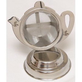 Stainless Steel teapot Tea Infuser/Strainer with lid/Base