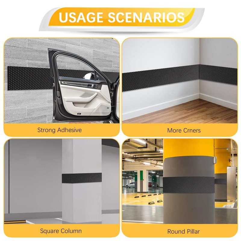 Garage Wall Protector，2 Pack 79 * 8 * 1/6，Sectional Foam