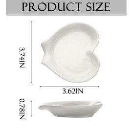 Spoon Rest Set of 2 Ceramic Kitchen Spoon Holders (White)