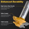 REKCKRUL 3 PCS Professional 45 Degree Lock Miter Router Bit