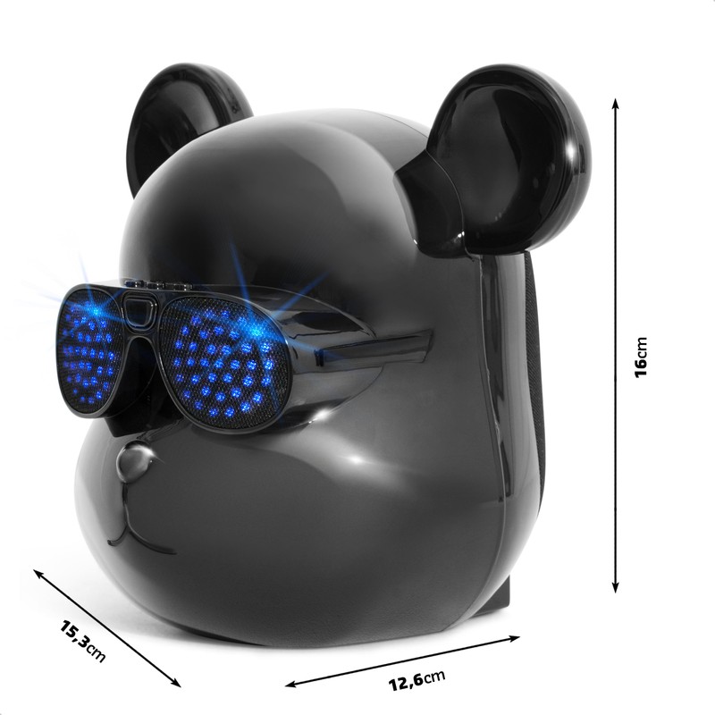 Ibiza - Bear-Sound - Baffle, Akku-Lautsprecher in Form eines Bärenkopfes