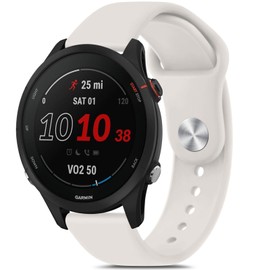 Vancle Bands for Garmin Forerunner 265 Watch Band, Garmin Forerunner 255 Watch Band, Garmin Vivoactive 4/Venu 3/Venu 2 Watch Band, Soft Silicone Sport Replacement Strap for Women Men (Starlight)