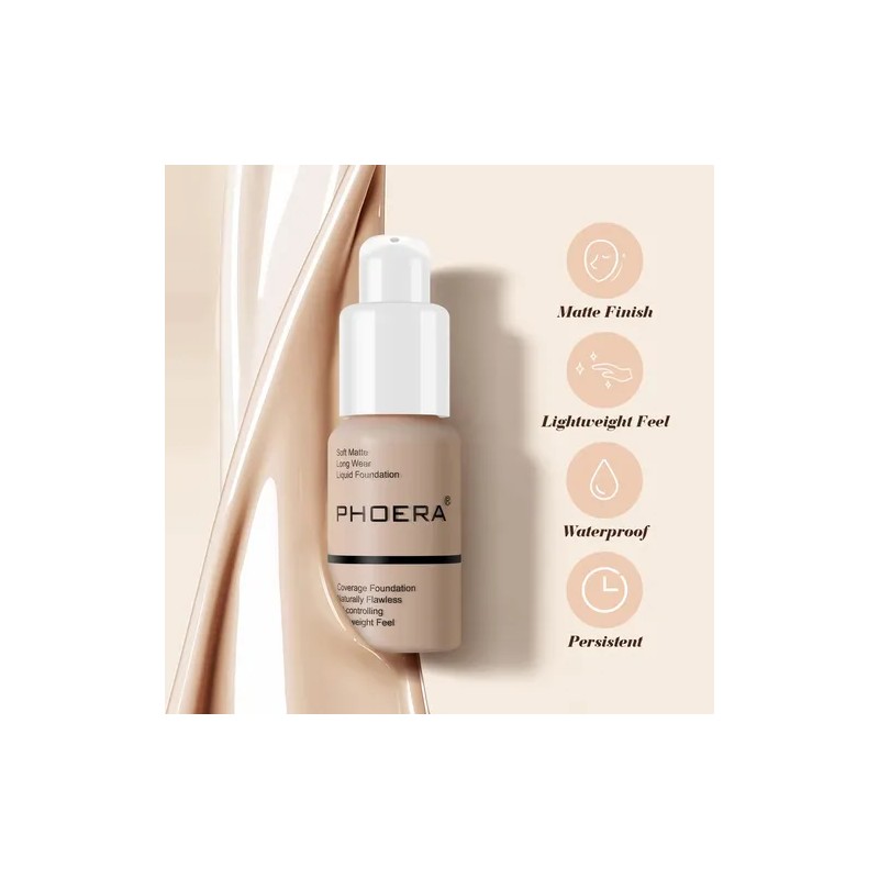 Base De Maquillaje Líquida De Cobertura Total Bestland Phoer