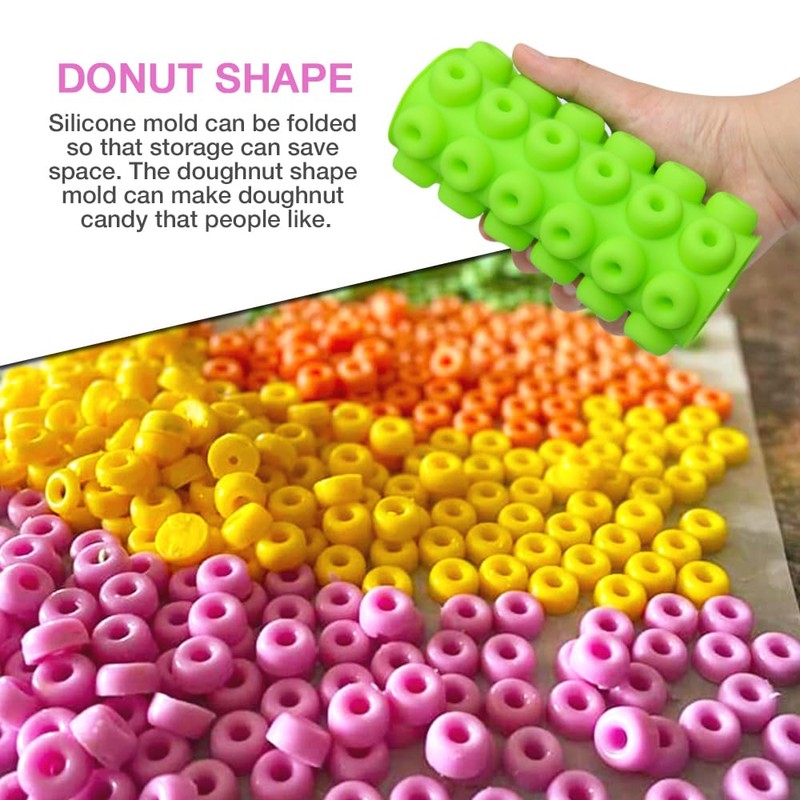 Eolilim 5PCS Mini Gummy Silicone Molds with 2 Droppers, Gummies