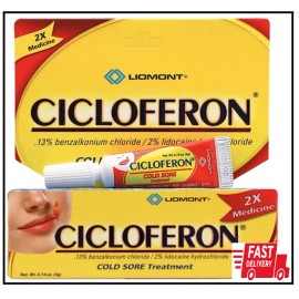 Cold Sore Treatment Gel, Clear, 1 Tube of 0.14 Oz (Pack of 1)