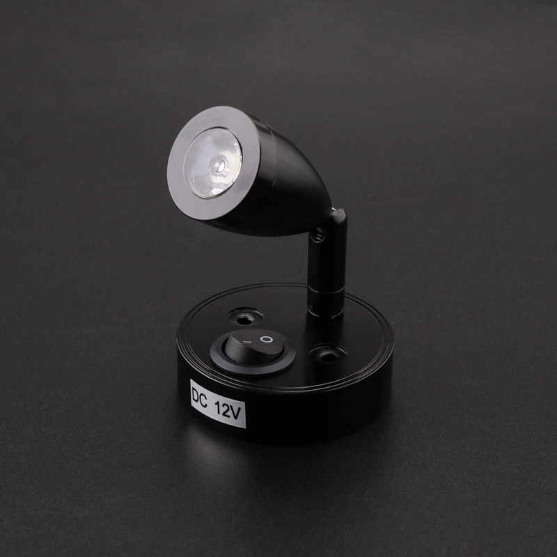12V 3W LED Interior Spotlight Reading Light Adjustable Switch Warm