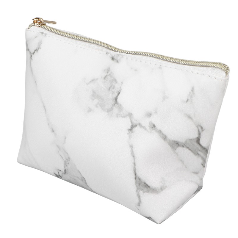 3Pcs Women Cosmetic Bag Marble Print Makeup Case Storage Handbag