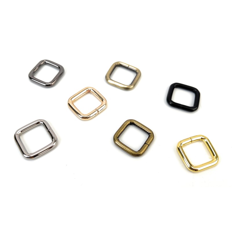 VersaKits - 15 anillos rectangulares de metal resistentes de hierro