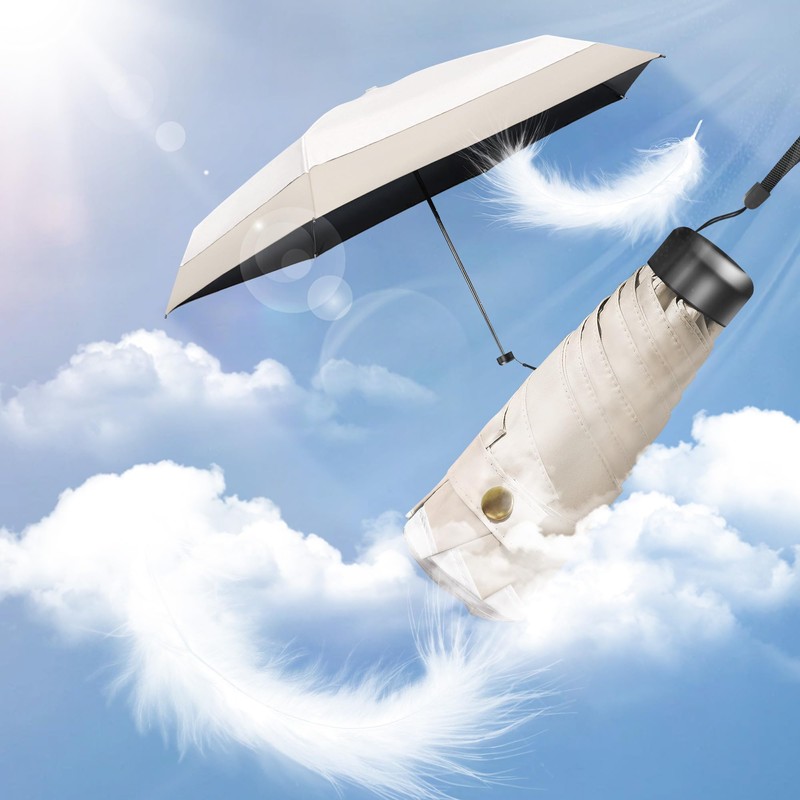 Dlin Parasol, UV Protection, Light Blocking, Folding, Folding Umbrella, Pocket