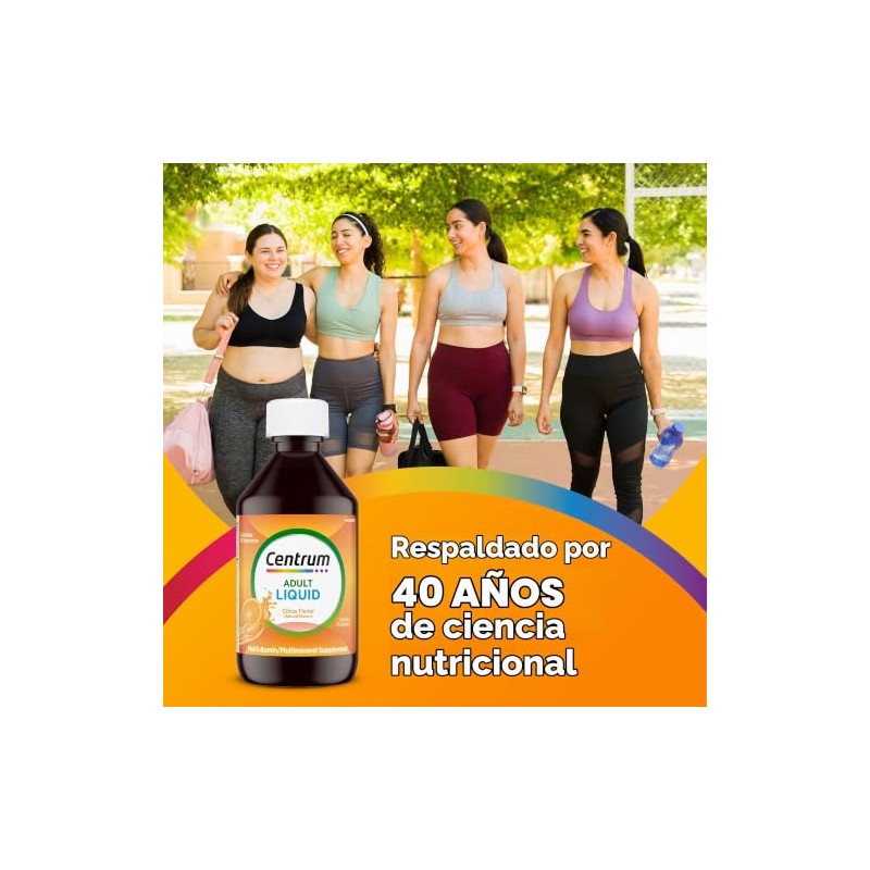 Centrum Liquid Multivitamin for Adults, Multivitamin/Multimineral Supplement with B Vitamins