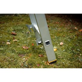 DRABEST - Non-slip ladder feet for industrial ladders - 50x20x50mm - 2 pieces - with rubber additive - non-slip feet, replacement feet for ladder, to protect the floor from scratches - black/yellow