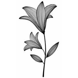 Hero Arts Etched Flower with Stem Woodblock Rubber Stamp