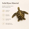 Brass Sea Turtle Figurine Coastal Home Decor Accent