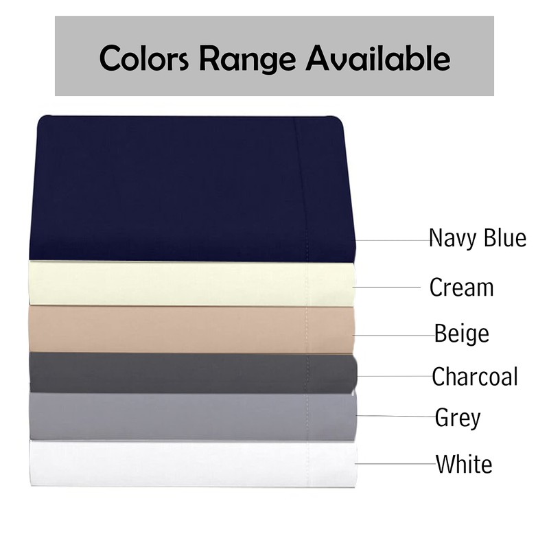 Grey Flat Sheet Double 100% Egyptian Cotton 300 Thread Count