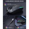 seenda Maus mit Kabel, PC Computermaus mit Kabel, 1600 DPI