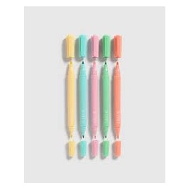 DIVERSEBEE Bible Highlighters Assorted Colors, 5 Pack No Bleed Dual Tip Aesthetic Pastel Highlighter Pens for Journaling, Note Taking, School, Bible Study Supplies and Accessories (Dawn)